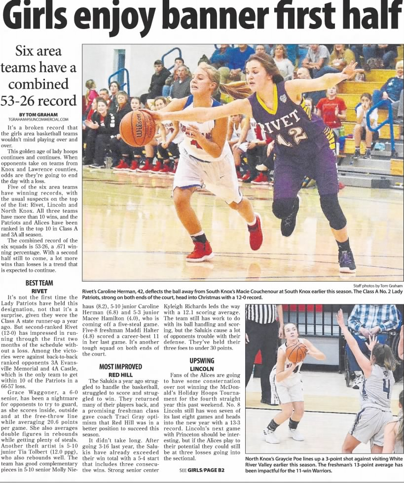 Sun-Commercial Dec. 25 2018 Reviews Local Girls’ Play