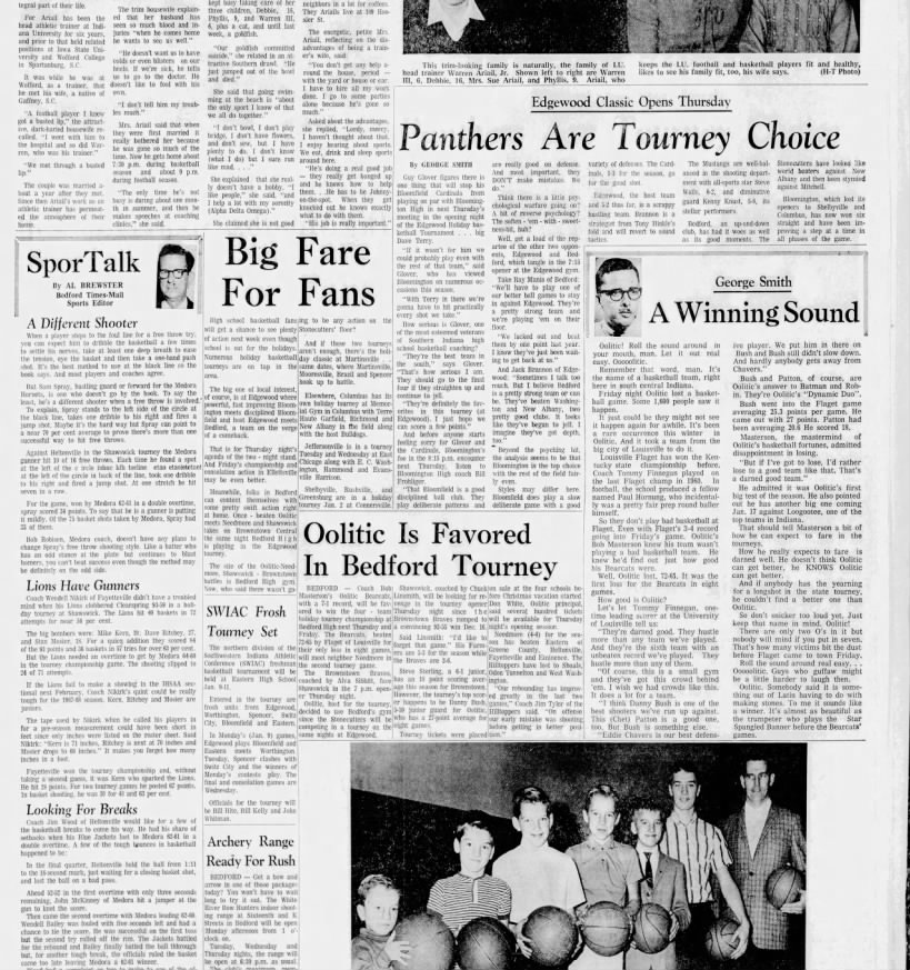 Christmas Day 1966 Herald-Times All about Basketball!