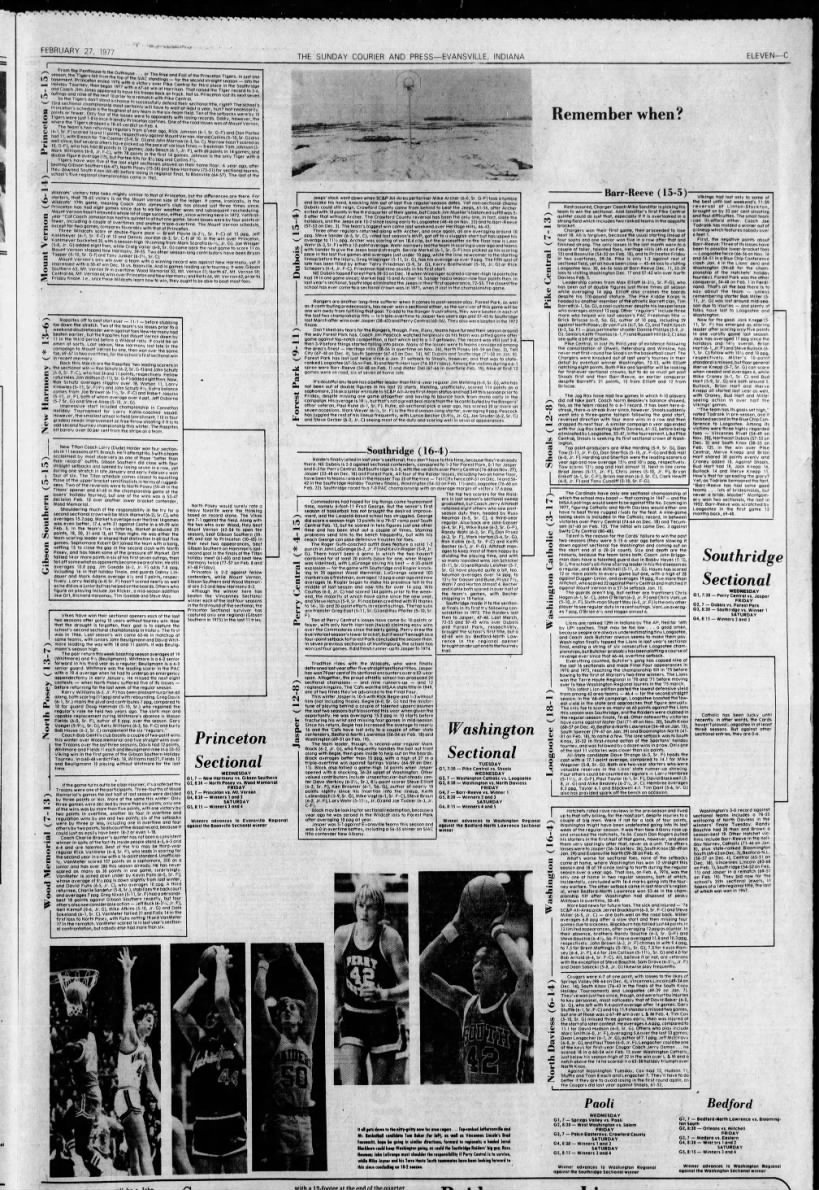 1977 Washington, Southridge, & Princeton Sectional Previews