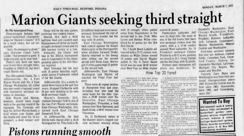 1977 Sectional Report