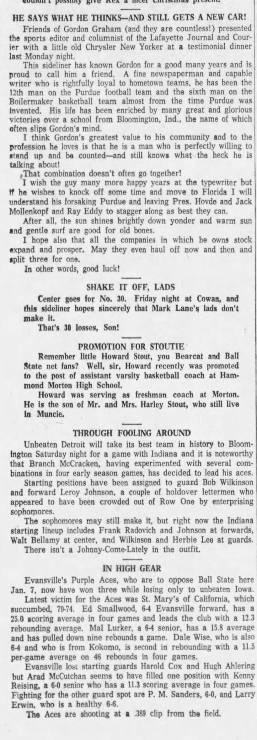 1959 Purdue, IU, U of E, & Ball State quick hits