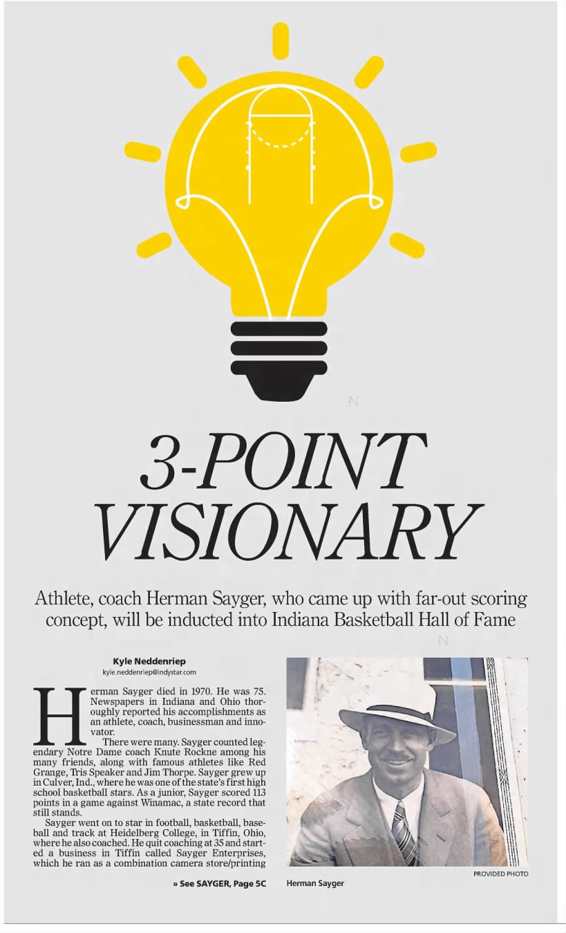Herman Sayger: Scorer, Coach, Basketball Visionary and Hall of Famer from 1913!