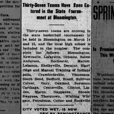 Second ISHAA Basketball Tourney 1913