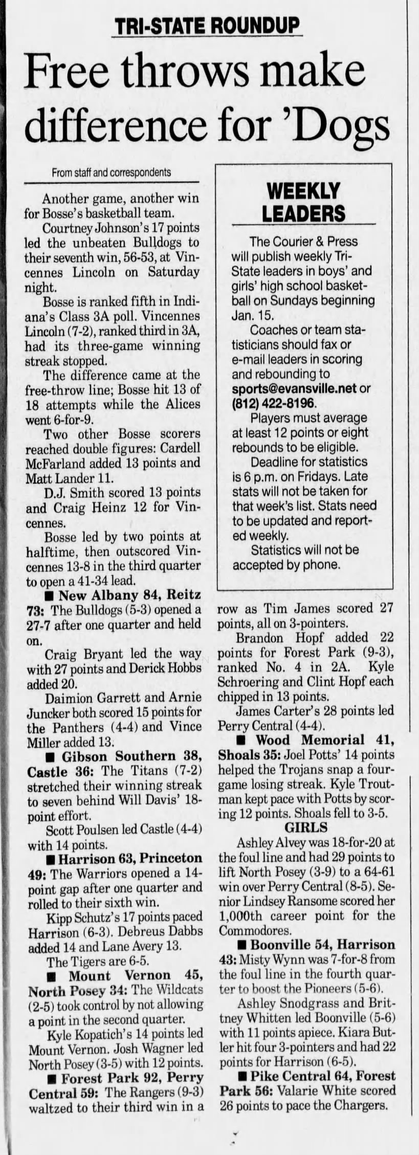 Evansville Courier & Press January 2006